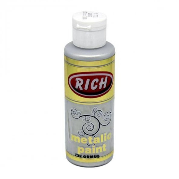 Rich Metalik Akrilik Boya 120 cc. 732 GÜMÜŞ
