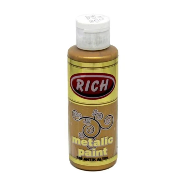 Rich Metalik Akrilik Boya 120 cc. 726 ANTİK ALTIN