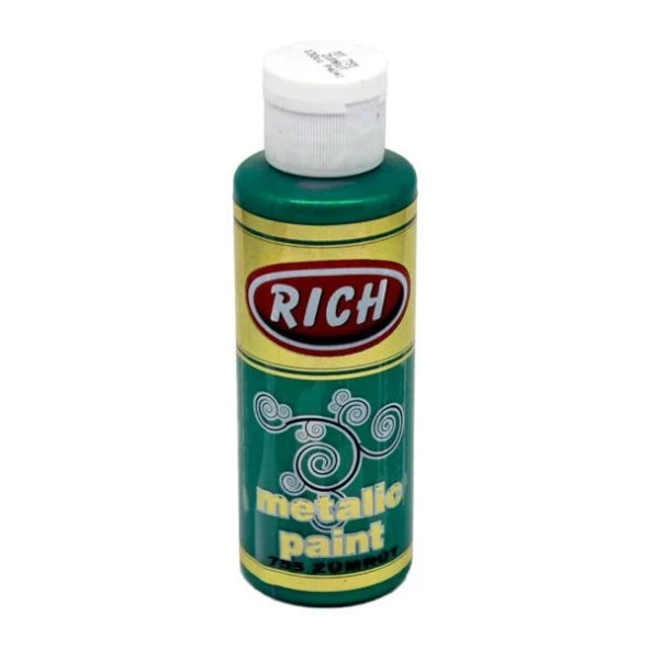 Rich Metalik Akrilik Boya 120 cc. 755 ZÜMRÜT YEŞİLİ