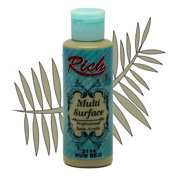 Rich Multi Surface Her Yüzey İçin Akrilik Boya 120 cc. 2114 KUM BEJİ