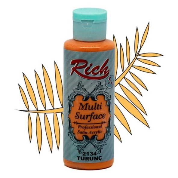 Rich Multi Surface Her Yüzey İçin Akrilik Boya 120 cc. 2134 TURUNÇ ürün görseli
