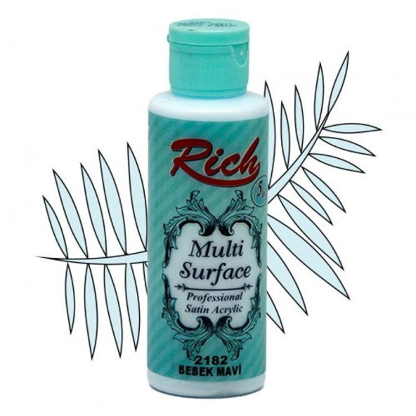 Rich Multi Surface Her Yüzey İçin Akrilik Boya 120 cc. 2182 BEBEK MAVİ