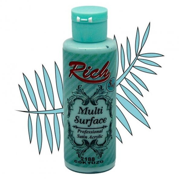 Rich Multi Surface Her Yüzey İçin Akrilik Boya 120 cc. 2188 GÖKYÜZÜ