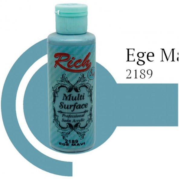 Rich Multi Surface Her Yüzey İçin Akrilik Boya 120 cc. 2189 EGE MAVİ
