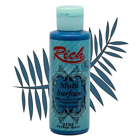 Rich Multi Surface Her Yüzey İçin Akrilik Boya 120 cc. 2192 PETROL MAVİ