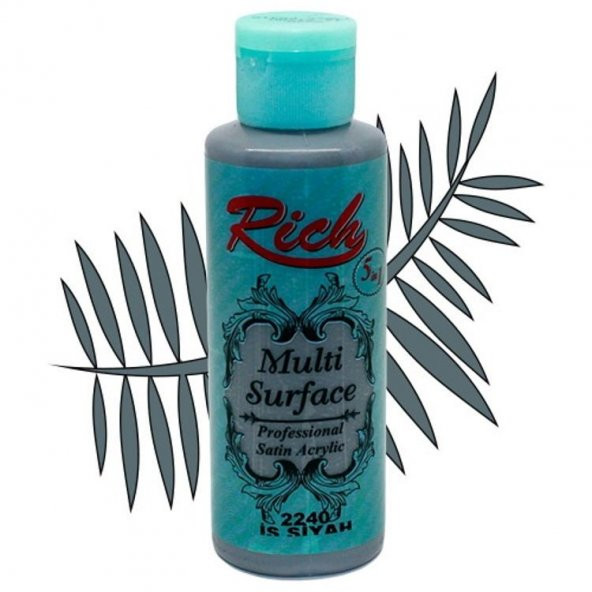 Rich Multi Surface Her Yüzey İçin Akrilik Boya 120 cc. 2240 İS SİYAH