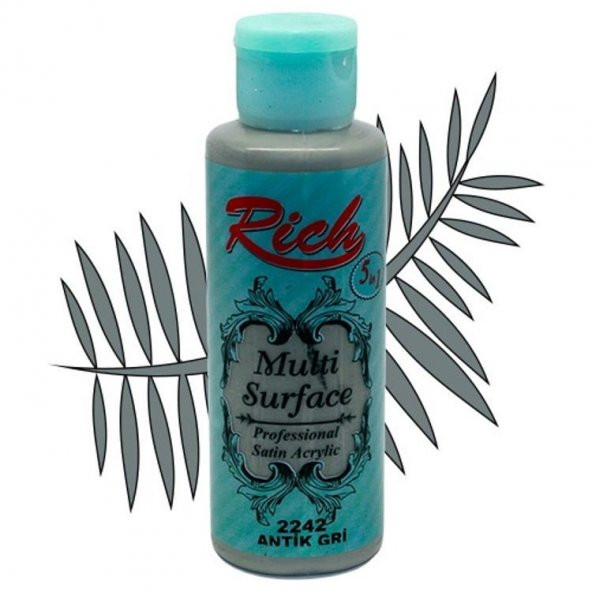 Rich Multi Surface Her Yüzey İçin Akrilik Boya 120 cc. 2242 ANTİK GRİ