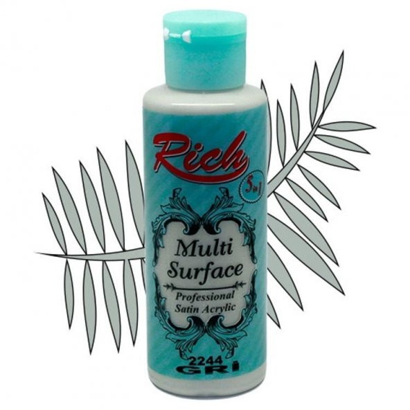 Rich Multi Surface Her Yüzey İçin Akrilik Boya 120 cc. 2244 GRİ