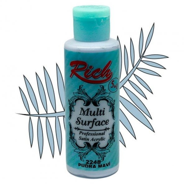 Rich Multi Surface Her Yüzey İçin Akrilik Boya 120 cc. 2248 PUDRA MAVİ