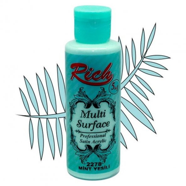 Rich Multi Surface Her Yüzey İçin Akrilik Boya 120 cc. 2278 MİNT YEŞİLİ