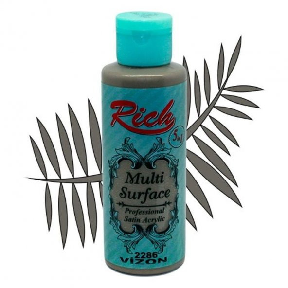 Rich Multi Surface Her Yüzey İçin Akrilik Boya 120 cc. 2286 VİZON