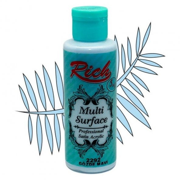 Rich Multi Surface Her Yüzey İçin Akrilik Boya 120 cc. 2292 GÖZDE MAVİ