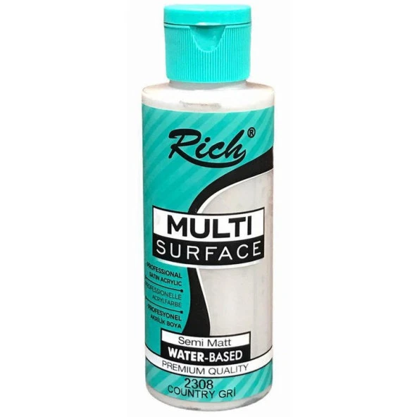 Rich Multi Surface Her Yüzey İçin Akrilik Boya 120 cc. 2308 COUNTRY GRİ