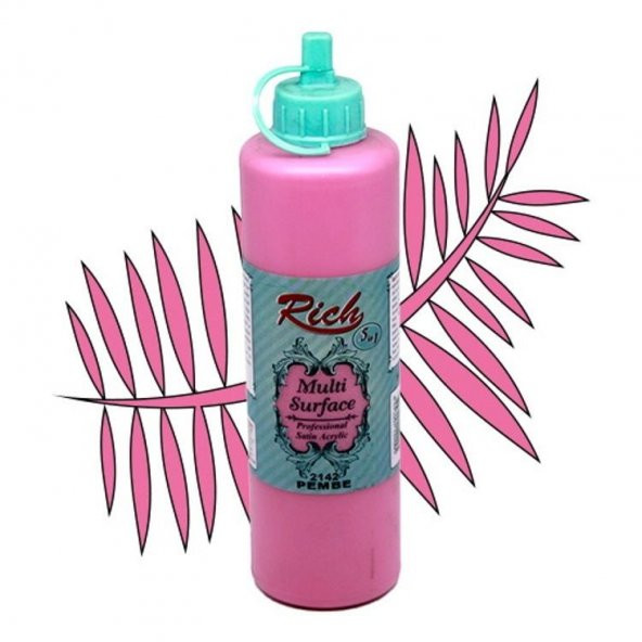 Rich Multi Surface Her Yüzey İçin Akrilik Boya 500 cc. 2142 PEMBE