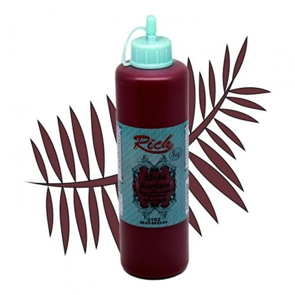 Rich Multi Surface Her Yüzey İçin Akrilik Boya 500 cc. 2162 BORDO