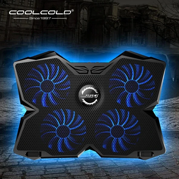 COOLCOLD Gaming 4 Fanlı Işıklı Notebook Laptop Soğutucu Stand - 2