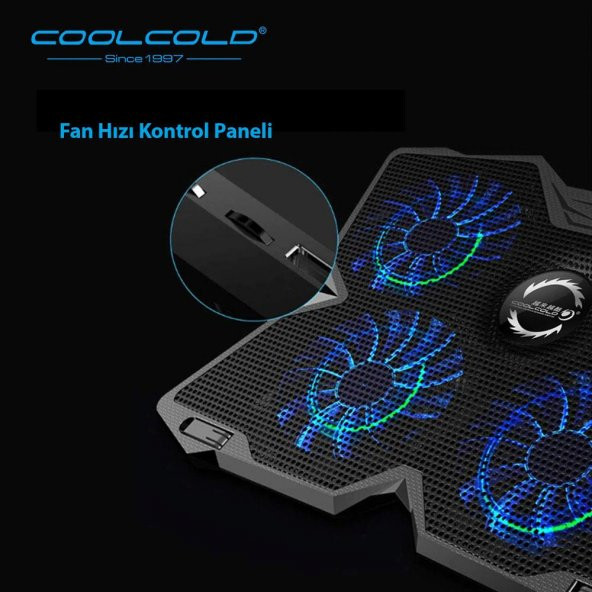 COOLCOLD Gaming 4 Fanlı Işıklı Notebook Laptop Soğutucu Stand