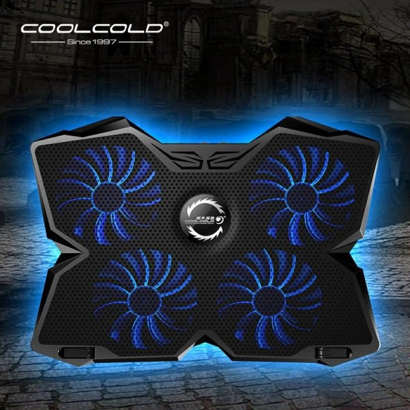 COOLCOLD Gaming 4 Fanlı Işıklı Notebook Laptop Soğutucu Stand - 7