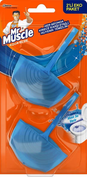 Mr. Muscle Klozet Blok Aqua Mavi 2li Koku Giderici