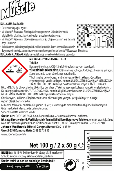 Mr. Muscle 2li Paket Rezervuar Blok - 2