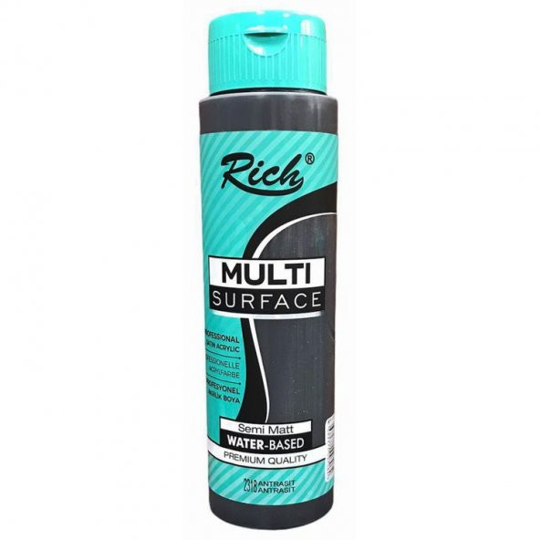 Rich Multi Surface Her Yüzey İçin Akrilik Boya 500 cc. 2318 ANTRASİT