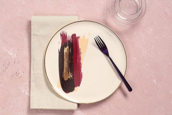 Porland Dash Desen1 Düz Tabak 21 cm 04ALM007900 ürün görseli