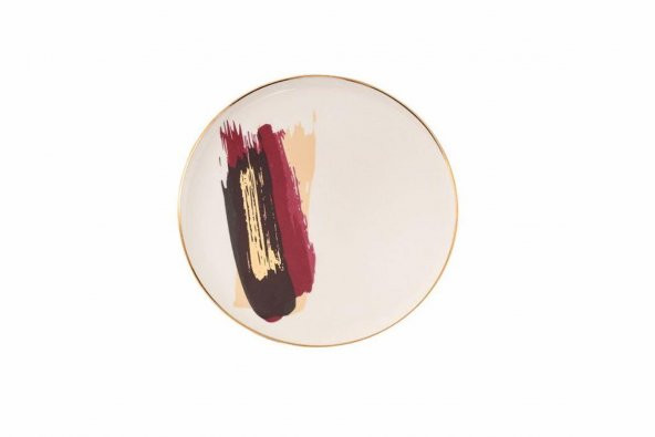 Porland Dash Desen1 Düz Tabak 21 cm 04ALM007900 - Resim 2