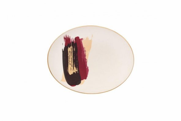 Porland Dash Desen1 Düz Tabak 21 cm 04ALM007900 - Resim 3