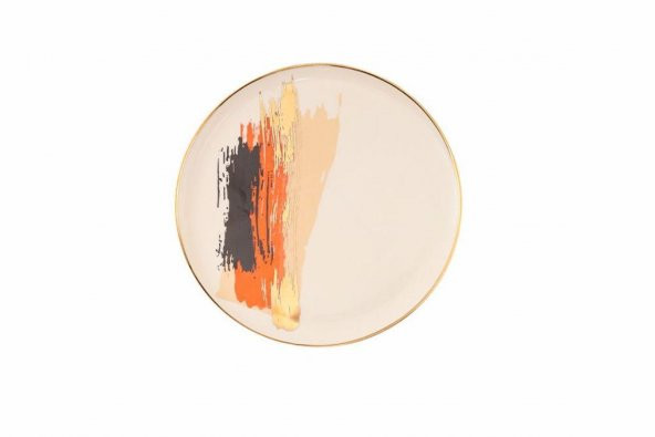 Porland Dash Desen4 Düz Tabak 21 cm 04ALM007906 - Resim 2