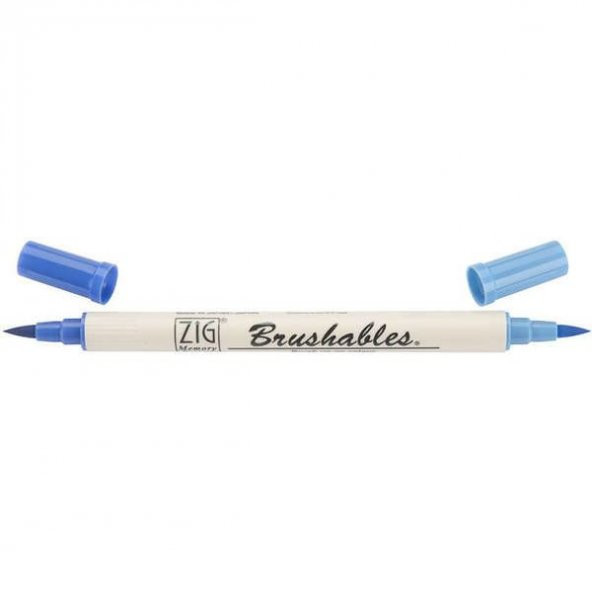 Zig Brushables 2 Renk Tonu Fırça Uçlu Marker Kalem 030 Pure Blue