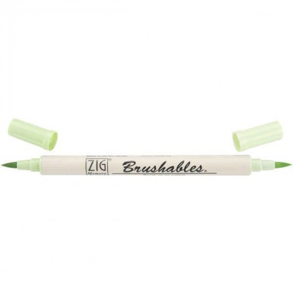 Zig Brushables 2 Renk Tonu Fırça Uçlu Marker Kalem 045 Cool Cucumber - 1