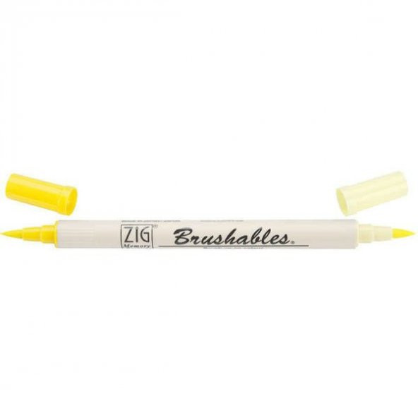 Zig Brushables 2 Renk Tonu Fırça Uçlu Marker Kalem 050 Pure Yellow