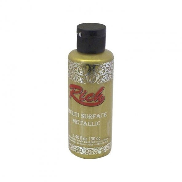 Rich Multi Surface Metalik Her Yüzey İçin Akrilik Boya 120 cc. 6510 BEYAZ ALTIN