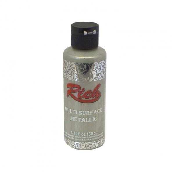 Rich Multi Surface Metalik Her Yüzey İçin Akrilik Boya 120 cc. 6508 ANTİK GÜMÜŞ