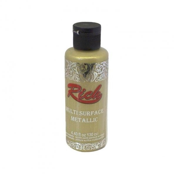 Rich Multi Surface Metalik Her Yüzey İçin Akrilik Boya 120 cc. 6512 SOFT ALTIN