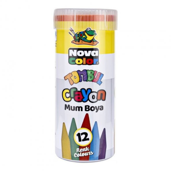 Nova Color Tombul Mum Boya 12 Renk Metal Tüp