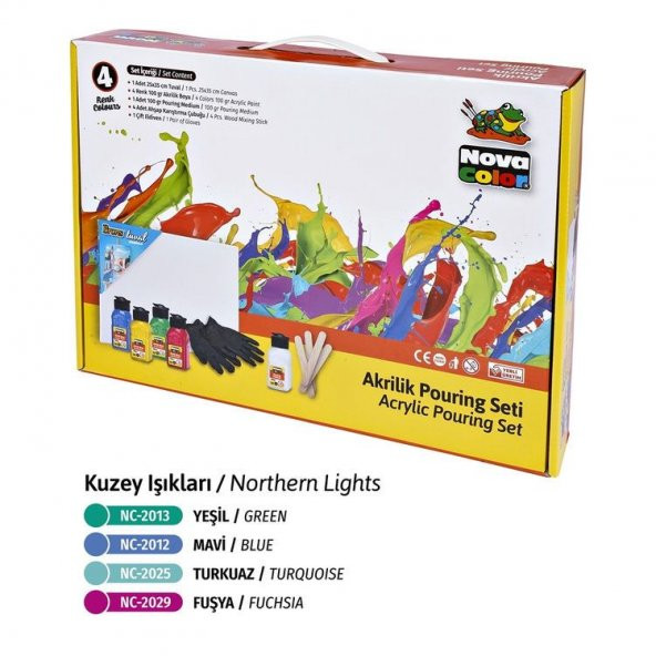 Nova Color Akrilik Pouring Set KUZEY IŞIKLARI