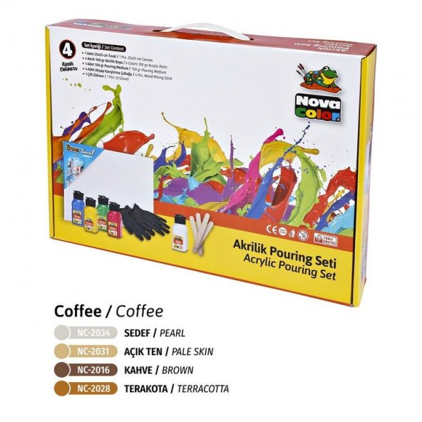 Nova Color Akrilik Pouring Set COFFEE