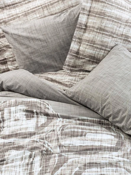 Cotton Box Modern Çift Kişilik Nevresim Takımı Root Vizon - 2