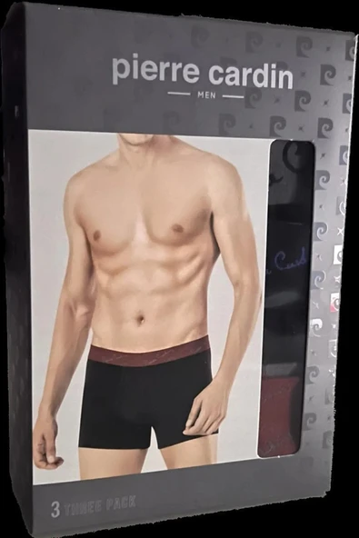 Pierre Cardin Erkek 3lü Stretch Boxer Siyah - 2