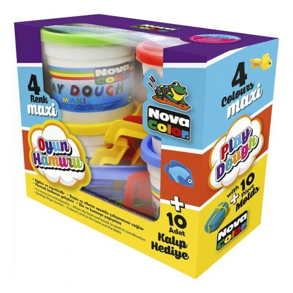 Nova Color Oyun Hamuru ve Kalıp Seti 520 gr + 10 Kalıp