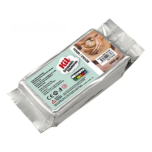 Nova Color Kil Seramik Hamuru 500 gr. Beyaz