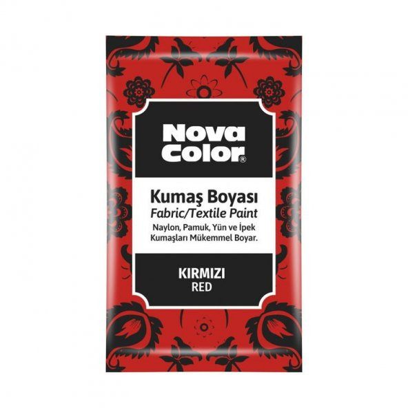 Nova Color Toz Kumaş Boyası 12 gr KIRMIZI