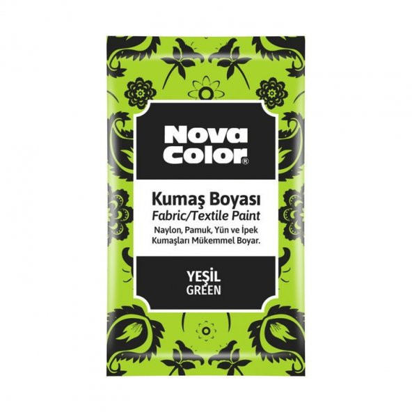 Nova Color Toz Kumaş Boyası 12 gr YEŞİL