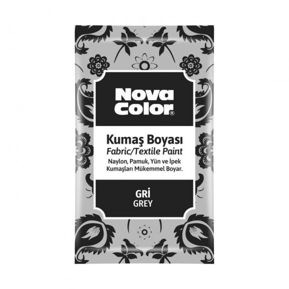 Nova Color Toz Kumaş Boyası 12 gr GRİ