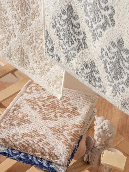 Cotton Box Jakarlı 50x90 4lü Havlu Seti İskandinav Bertel - 2