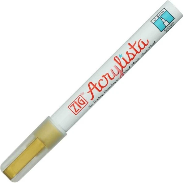Zig Acrylista Marker Akrilik Boyama Kalemi 0.5 mm Fine Uç ALTIN