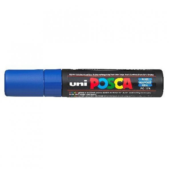 Uni Posca PC-17K Boyama Markörü 15 mm Kesik Uç MAVİ