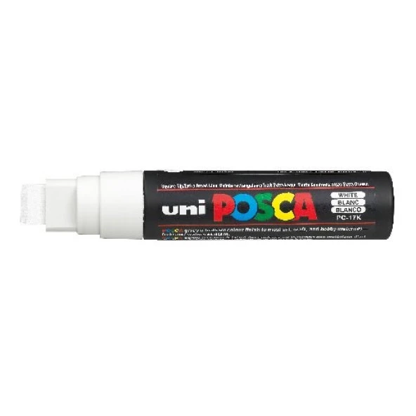 Uni Posca PC-17K Boyama Markörü 15 mm Kesik Uç BEYAZ