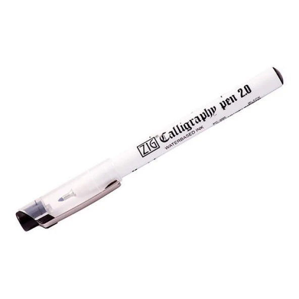 Zig Calligraphy Pen YAN KESİK Kaligrafi Kalemi 2.0 mm Siyah